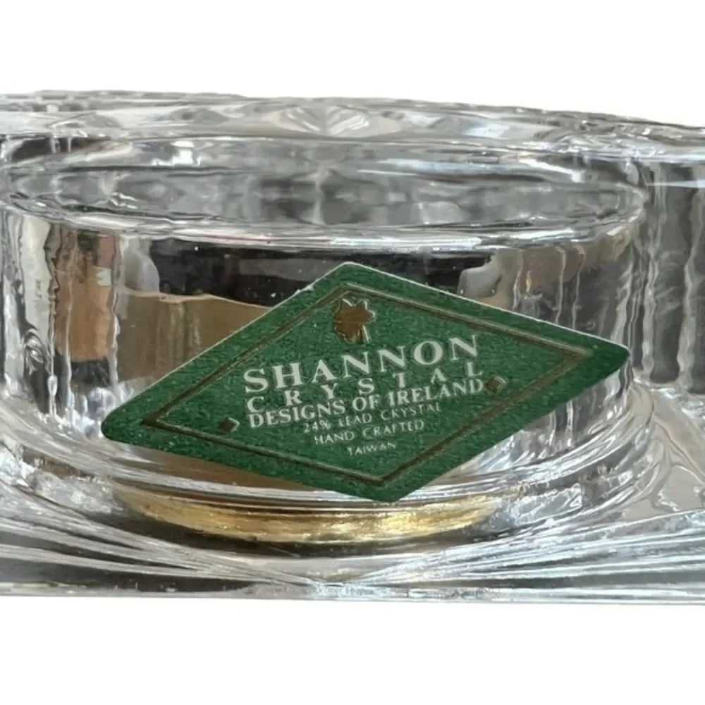 Shannon Crystal Clock Mantle Desktop Irish Design - Picture 3 of 5